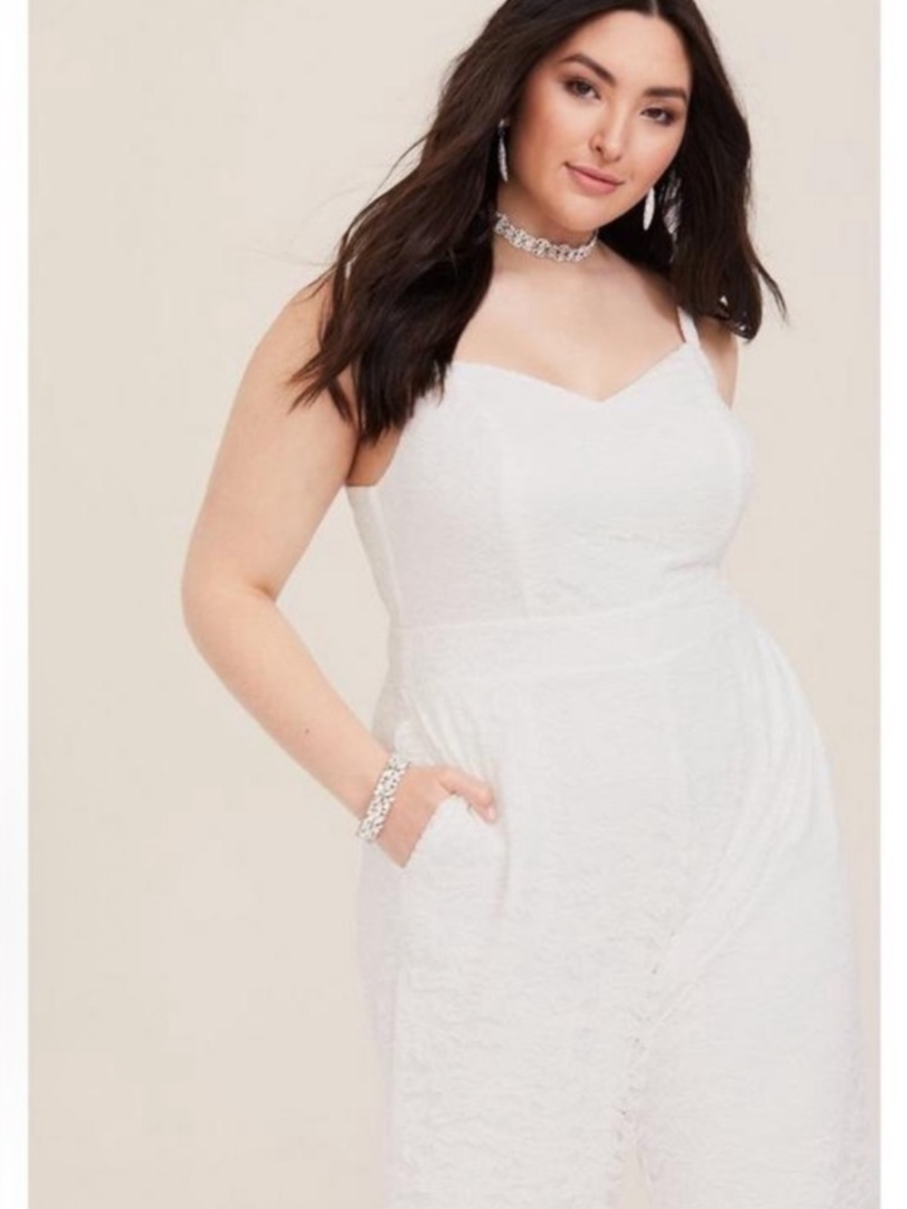 Torrid NWT Special Occasion White Lace Jumpsuit size 12